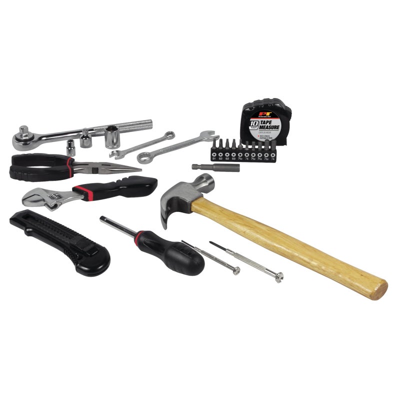 Performance Tool W1532 107pc Home & Auto Tool Set, Hand Tools - Tool Sets , Red - Image 3
